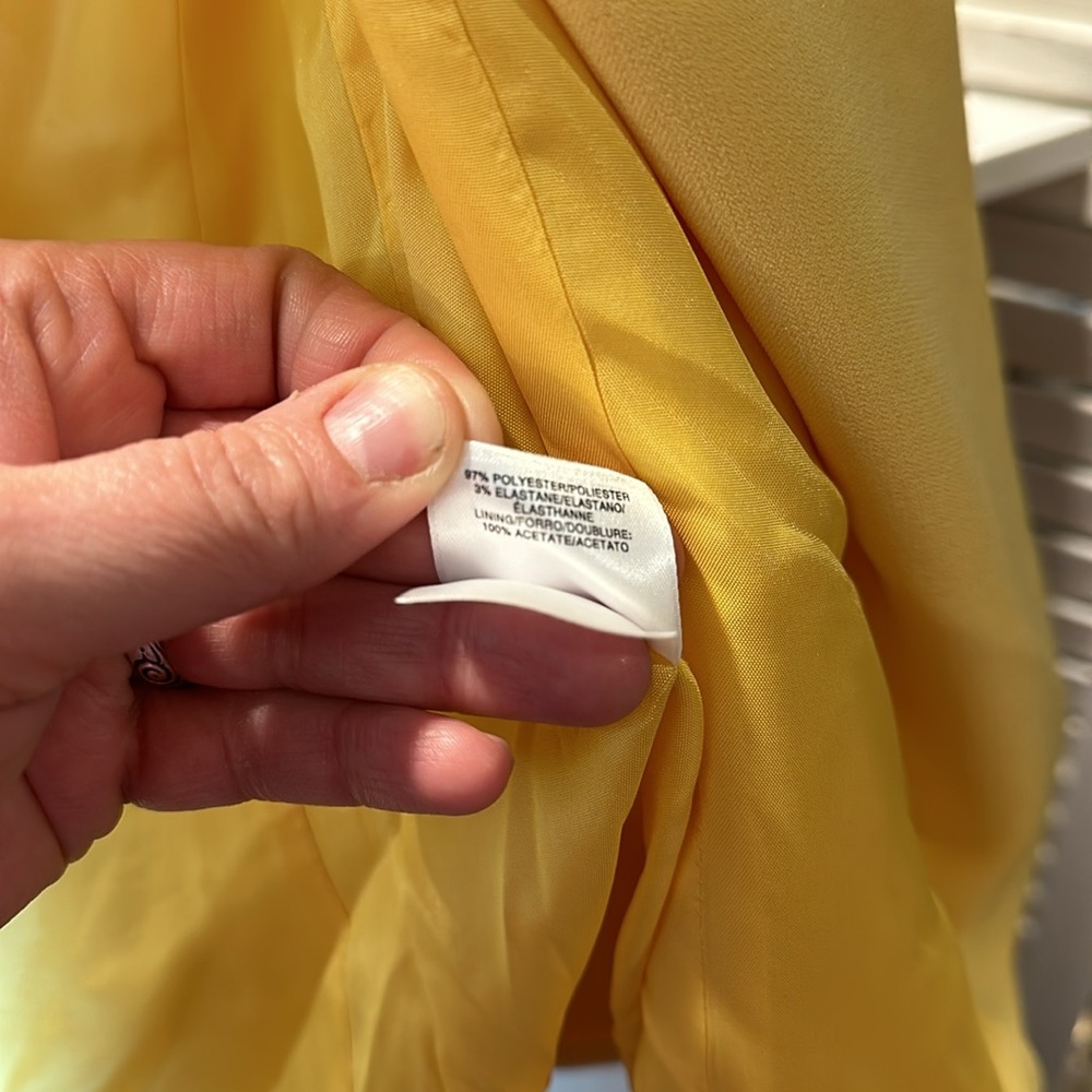Kasper Yellow Open Blazer - Picture 5 of 6